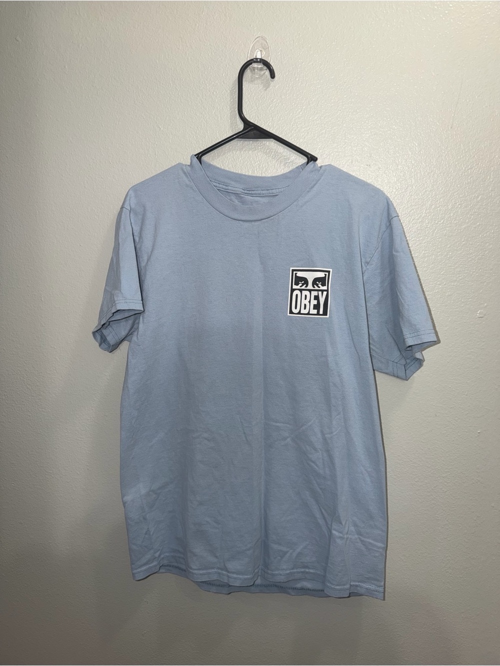 Obey Pale Blue Short-Sleeve Logo Tee
